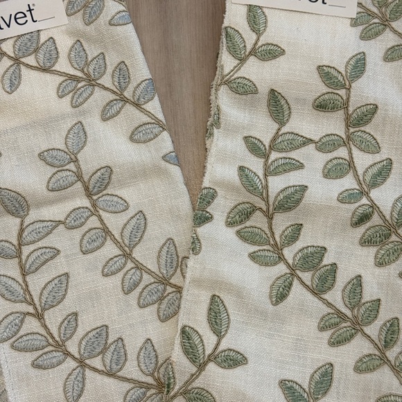 Kravet Leaf Pattern Fabric Swatches - Picture 2 of 2